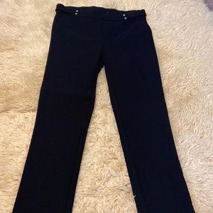 Black stretchy, straight leg pants